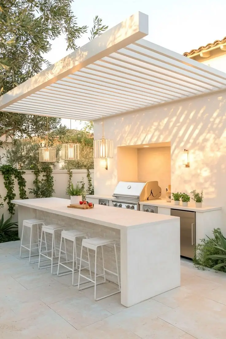 Airy Outdoor White Cabinets