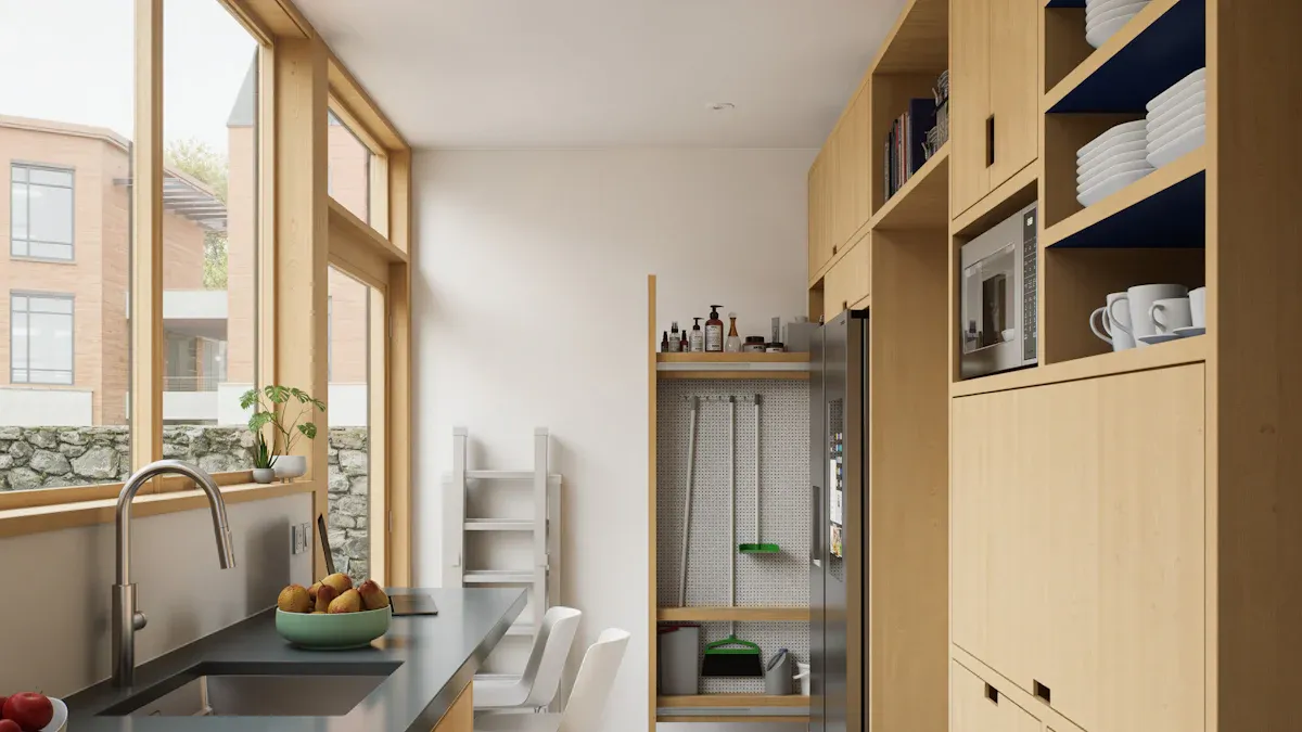Modern Corner Pantry Design Ideas